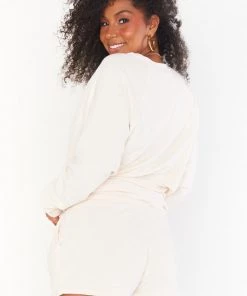 Show Me Your Mumu Sittin Around Set ~ Cream Terry Tops