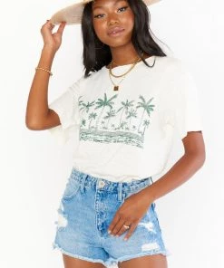 Show Me Your Mumu Tops Cooper Tee ~ Palm Graphic