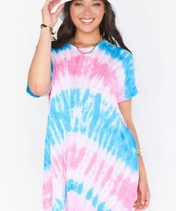 Show Me Your Mumu Dresses Dylan Tshirt Dress ~ Cotton Candy Tie Dye