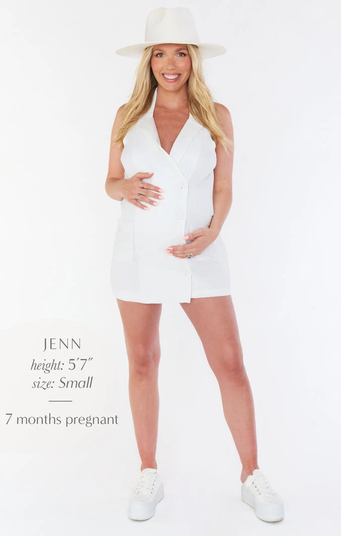 Show Me Your Mumu Levi Blazer Dress ~ White Linen 10 Show Me Your Mumu Levi Blazer Dress ~ White Linen