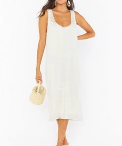 Show Me Your Mumu Summerly Midi Dress ~ White Crochet