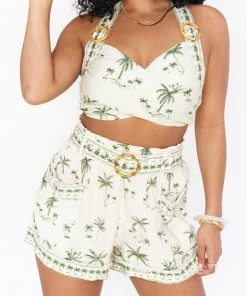 Show Me Your Mumu Clara Crop Top ~ Ocean Drive Palm