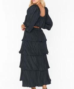 Show Me Your Mumu New Mu Full Swing Skirt - Black Crinkle 10 Show Me Your Mumu New Mu Full Swing Skirt - Black Crinkle