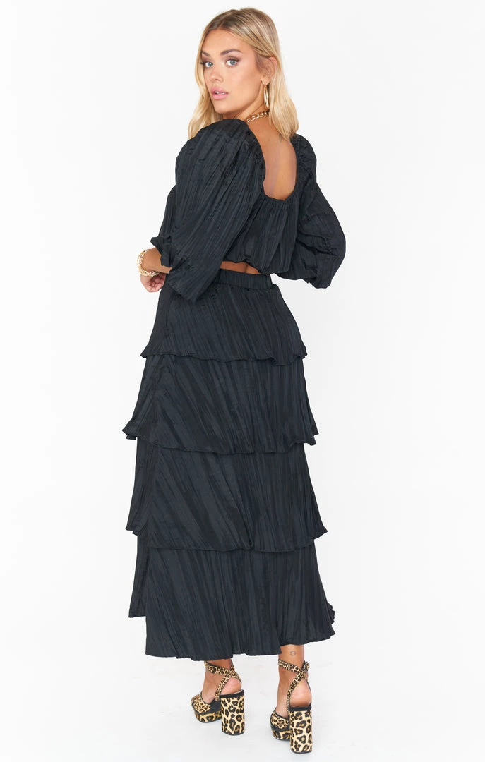 Show Me Your Mumu New Mu Full Swing Skirt - Black Crinkle 5 Show Me Your Mumu New Mu Full Swing Skirt - Black Crinkle