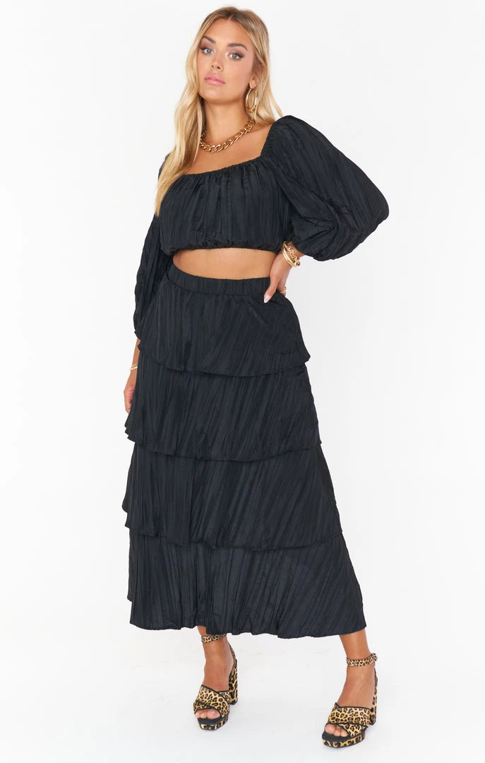 Show Me Your Mumu Keepsake Crop Top ~ Black Crinkle New Mu 6 Show Me Your Mumu Keepsake Crop Top ~ Black Crinkle New Mu