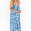 Show Me Your Mumu New Mu Caroline Maxi Dress ~ Ocean Stripe 2 Show Me Your Mumu New Mu Caroline Maxi Dress ~ Ocean Stripe