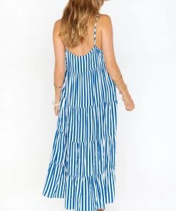 Show Me Your Mumu New Mu Caroline Maxi Dress ~ Ocean Stripe