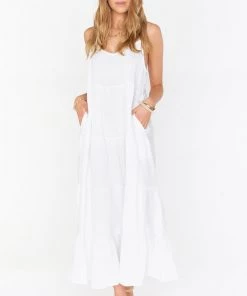 Show Me Your Mumu Caroline Maxi Dress ~ White Gauze