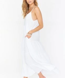 Show Me Your Mumu Caroline Maxi Dress ~ White Gauze