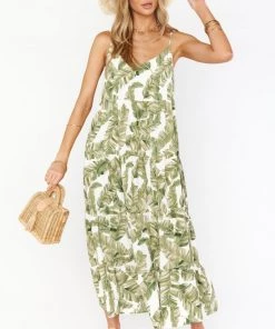Show Me Your Mumu Caroline Maxi Dress ~ Green Majestic Palm Dresses