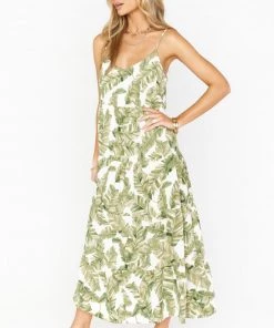 Show Me Your Mumu Caroline Maxi Dress ~ Green Majestic Palm Dresses