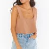Show Me Your Mumu Tara Crop Top ~ Tan