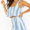 Show Me Your Mumu Tara Crop Top ~ Sailboat Stripe Tops