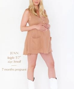 Show Me Your Mumu New Mu Weekend Mini Dress ~ Tan