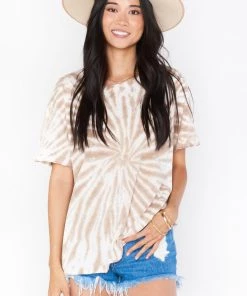 Show Me Your Mumu Cooper Tee ~ Taupe Tie Dye Tops