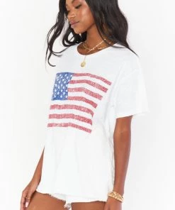 Show Me Your Mumu Cooper Tee ~ American Flag Graphic New Mu