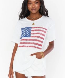 Show Me Your Mumu Cooper Tee ~ American Flag Graphic New Mu