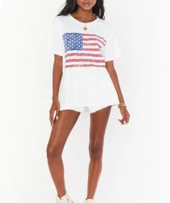 Show Me Your Mumu Cooper Tee ~ American Flag Graphic New Mu