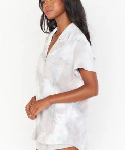 Show Me Your Mumu Tops Sunday Morning Sleep Set ~ Marble Tie Dye Knit