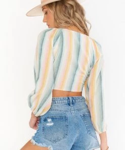 Show Me Your Mumu Lexa Top ~ Sunset Stripe