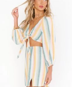 Show Me Your Mumu Tyra Mini Skirt ~ Sunset Stripe New Mu