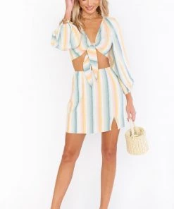 Show Me Your Mumu Tyra Mini Skirt ~ Sunset Stripe New Mu