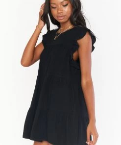 Show Me Your Mumu Daydream Mini Dress ~ Black Linen New Mu