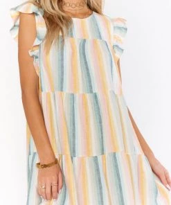 Show Me Your Mumu New Mu Daydream Mini Dress ~ Sunset Stripe