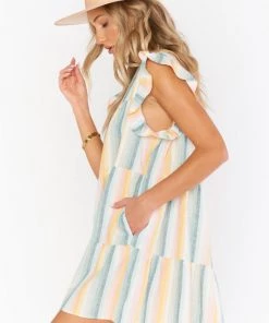 Show Me Your Mumu New Mu Daydream Mini Dress ~ Sunset Stripe