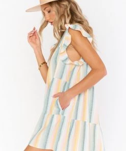 Show Me Your Mumu New Mu Daydream Mini Dress ~ Sunset Stripe