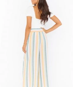 Show Me Your Mumu New Mu Julian Pants ~ Sunset Stripe