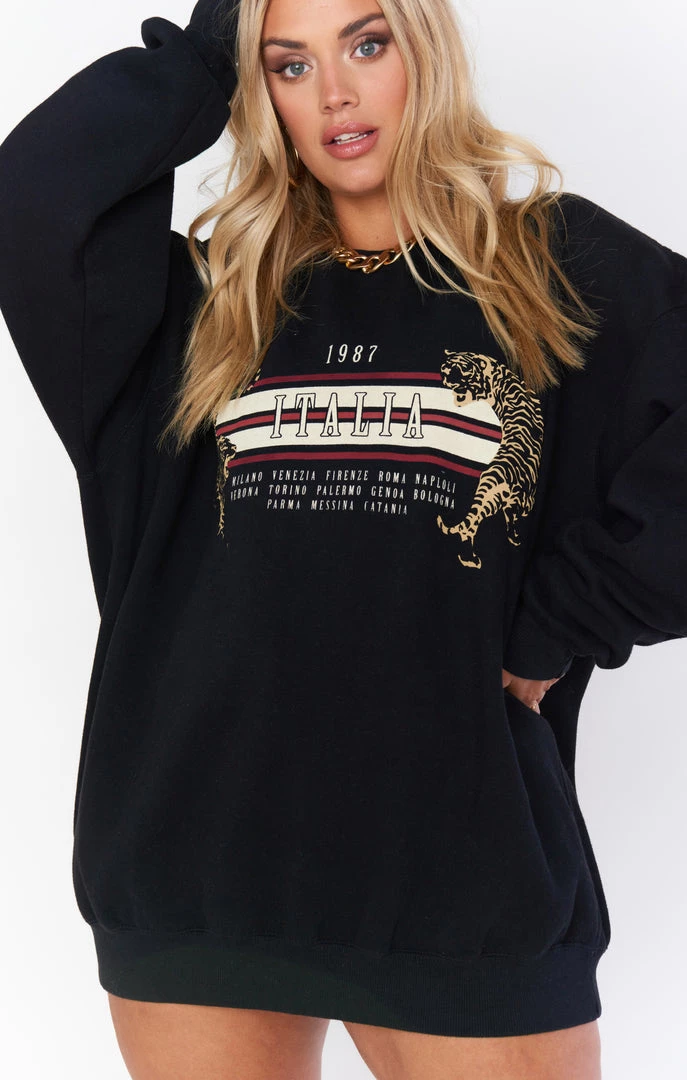 Show Me Your Mumu Stanley Sweatshirt ~ Tiger Graphic 6 Show Me Your Mumu Stanley Sweatshirt ~ Tiger Graphic
