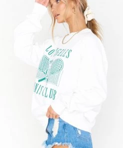 Show Me Your Mumu New Mu Stanley Sweatshirt ~ LA Tennis Club Graphic