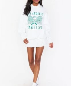 Show Me Your Mumu New Mu Stanley Sweatshirt ~ LA Tennis Club Graphic