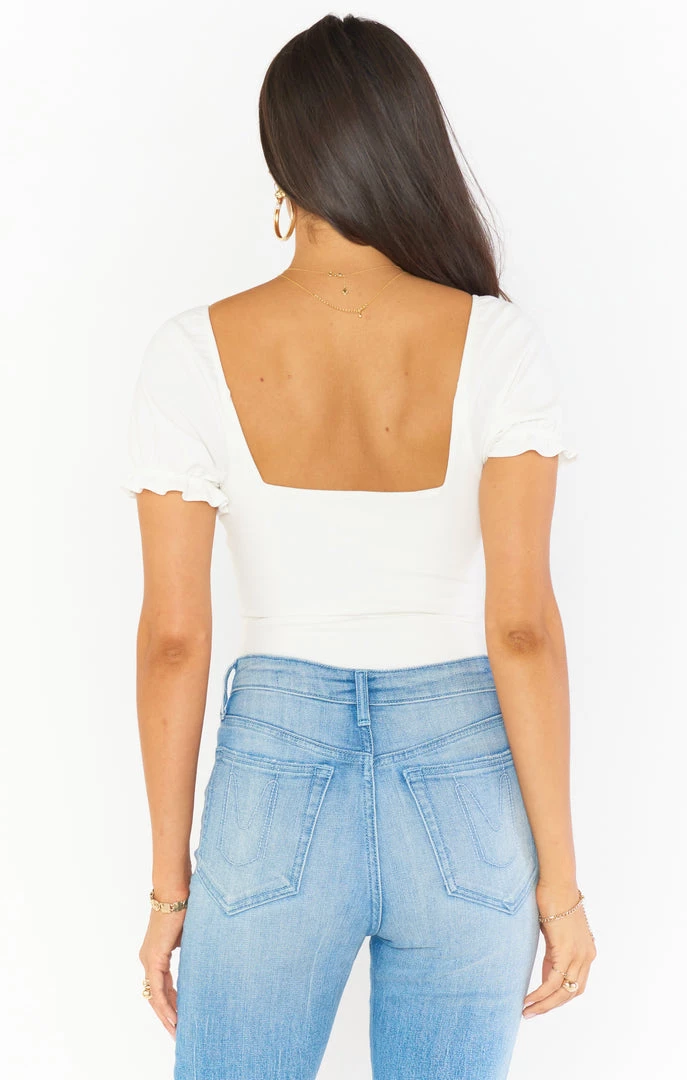 Show Me Your Mumu Baker Bodysuit ~ Bone Stretch 6 Show Me Your Mumu Baker Bodysuit ~ Bone Stretch