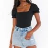 Show Me Your Mumu Baker Bodysuit ~ Black Stretch New Mu 2 Show Me Your Mumu Baker Bodysuit ~ Black Stretch New Mu