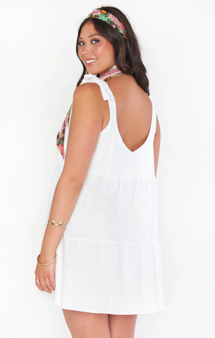 Show Me Your Mumu Emme Tie Dress ~ White Linen 6 Show Me Your Mumu Emme Tie Dress ~ White Linen