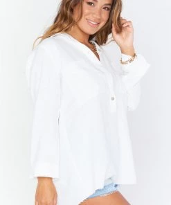 Show Me Your Mumu Stayton Tunic ~ White Linen New Mu