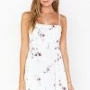 Show Me Your Mumu New Mu Lauren Tie Mini Dress ~ Pretty In White Floral