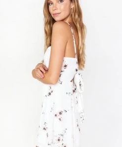 Show Me Your Mumu New Mu Lauren Tie Mini Dress ~ Pretty In White Floral