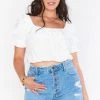 Show Me Your Mumu Jessie Top ~ White Linen