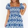 Show Me Your Mumu Bixby Mini Dress ~ Blue Ikat 2 Show Me Your Mumu Bixby Mini Dress ~ Blue Ikat
