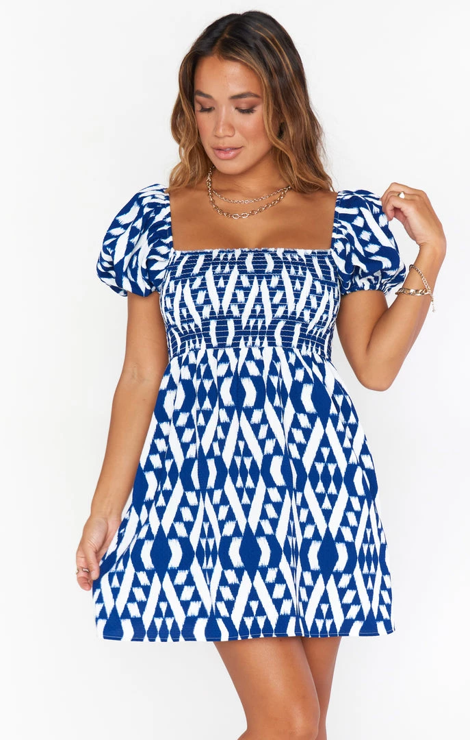 Show Me Your Mumu Bixby Mini Dress ~ Blue Ikat 10 Show Me Your Mumu Bixby Mini Dress ~ Blue Ikat