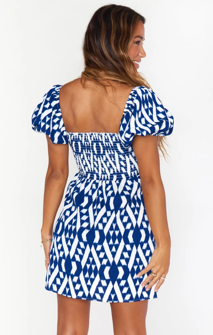 Show Me Your Mumu Bixby Mini Dress ~ Blue Ikat 5 Show Me Your Mumu Bixby Mini Dress ~ Blue Ikat