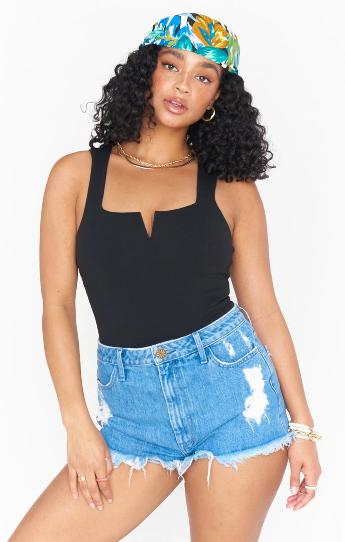 Show Me Your Mumu New Mu Arlo Bodysuit ~ Black Stretch 3 Show Me Your Mumu New Mu Arlo Bodysuit ~ Black Stretch