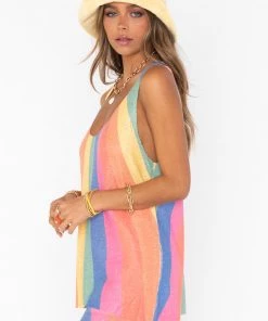 Show Me Your Mumu New Mu In The Groove Set ~ Bright Stripe Knit