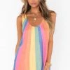 Show Me Your Mumu New Mu In The Groove Set ~ Bright Stripe Knit
