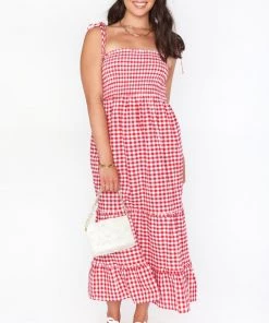 Show Me Your Mumu Jones Midi Dress ~ Strawberry Gingham