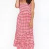Show Me Your Mumu Jones Midi Dress ~ Strawberry Gingham