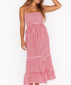 Show Me Your Mumu Jones Midi Dress ~ Strawberry Gingham